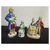 vintage Victorian-style porcelain figurines