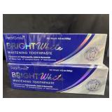 2 bright white tooth paste