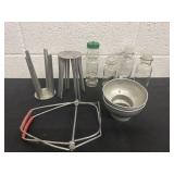 Glass jars and canning items