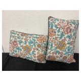 2 Decorative Floral Throw Pillows