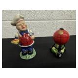 Set of bbq theme salt and pepper shakers v