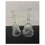 2 glass bells