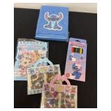 New stitch note book fuzzy with 3 stickers sets