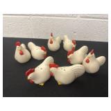4 sets of chicken salt and pepper shakers