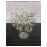 6 Kerr mason jars