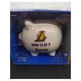 New born to be Lakers fan piggy bank