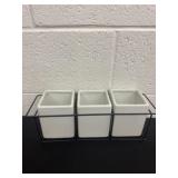 compartment ceramic utensil caddy