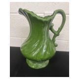 13ï¿½ green ceramic pitcher