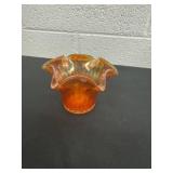 4ï¿½ vintage marigold carnival iridscent glass
