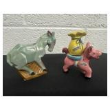 VINTAGE 'LOADED DONKEY' SALT & PEPPER SHAKERS