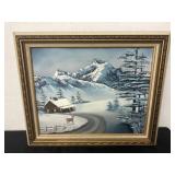 Framed and Signed Winter Print Artwork 1/09 20x24