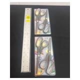 2 packages of scissors and ruler