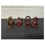 4 mini Buddha statues