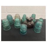 Group of vintage Glass insulators