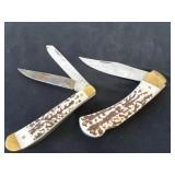 2 mossey oak pocket knives
