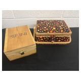 Sewing box with wood fini wood box