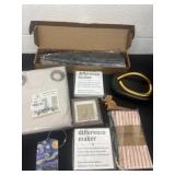 New floral and curtains and wood saying