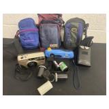 Group of vintage camera ansco Polaroid and more