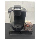 Keurig with drawer and pods