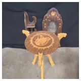 Camel table wall shelf and mirror