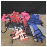 8 Miscellaneous sizes life vests