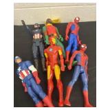 Box of action figures