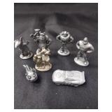 Group of pewter Disney figurines