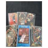 Group of six NBA player cards