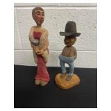 Hand carved wood statue by local artist