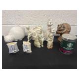 Group of ceramic figurines