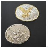 2 eagle belt buckles