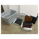 Box of Three Ring Binders and Photo Albums