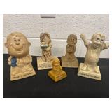 Vintage Russ Berrie 5 figurines funny figures