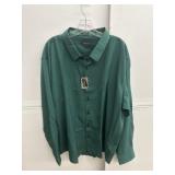 DiBanGu XXXL Green Button Up
