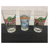 Steelhead and Budweiser glasses