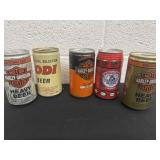 Vintage beer cans, Harley Davidson, Lodi and