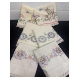 Embroidered pillow cases