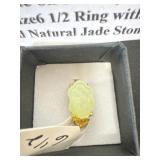 Gold plate on jewley brass size 6.5 ring with