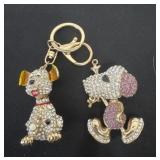 2 rhinstone key chains