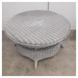 Wicker patio table
