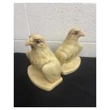 8ï¿½ vintage white ceramic eagle bookends
