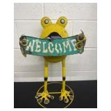 20ï¿½ metal frog welcome yard art