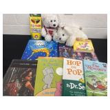 Stuffed animals with kids books