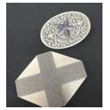 2 belt buckles