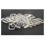 Twin motors belt buckle