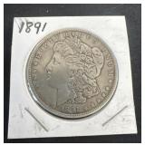 1891-P MORGAN SILVER DOLLAR