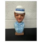 8.5ï¿½ hand carved wood figurine by local artist