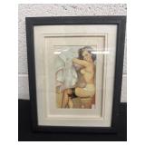 Matted and framed pin up girl 8x10 in
