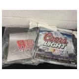 NASCAR Coors light and Dale jr hanging pennants.