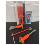 Plumbing faucet wrench and heavy duty chisels